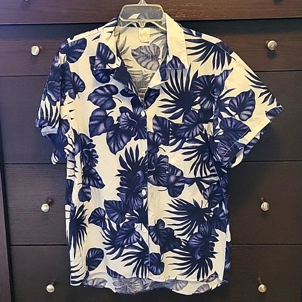JANTZEN Vintage 1960s/ Early 70s Tropical Shirt Sz M